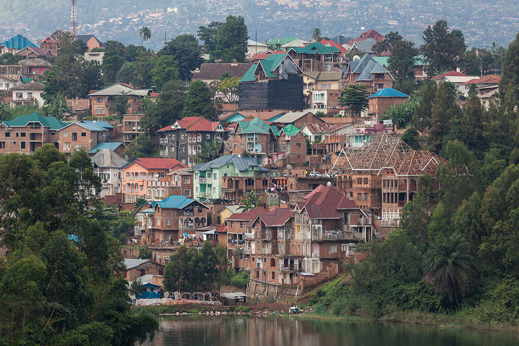 Originally established along the shore of a lake, Bukavu, in the Democratic Republic of the Congo, has expanded up steep slopes amid rapid urban growth.

Credits: Adobe Stock/Katya Tsvetkova
